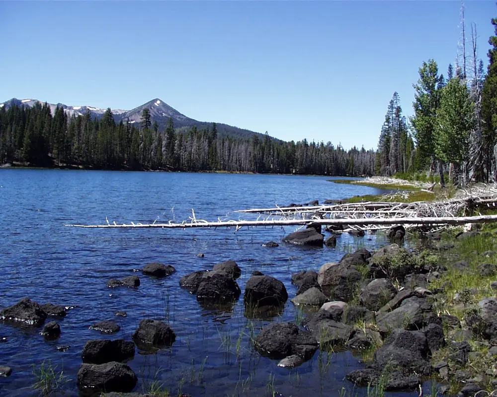 Eiler Lake — the largest lake in the wilderness area. Thousand Lakes Wilderness — Lassen National Forest , Northern California