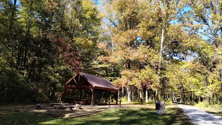 The group picnic shelter at Pine Hills Campground on the Shawnee National Forest in Illinois. USFS photo by Suzanne Hirsch